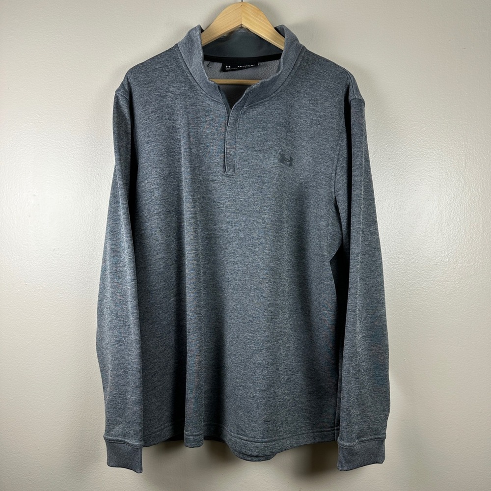 Under Armour Men's XXL Pullover Gray ColdGear Quarter Snap Heathered 1347708